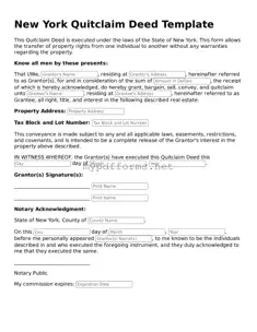 Attorney-Verified  Quitclaim Deed Document for New York