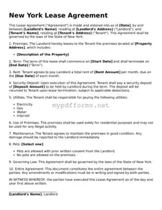 Attorney-Verified  Lease Agreement Document for New York