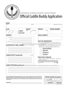 Get Cuddle Buddy Application Form in PDF