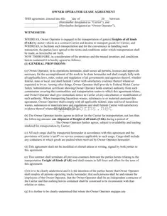 Get Owner Operator Lease Agreement Form in PDF