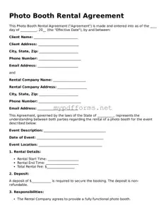Photo Booth Rental Agreement Template