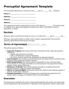 Prenuptial Agreement Template