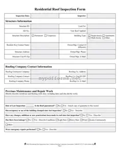 Get Roof Inspection Form in PDF