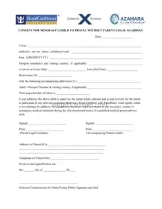 Get Royal Caribbean Parental Consent Form in PDF
