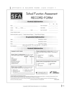 Get School Function Assessment Form in PDF