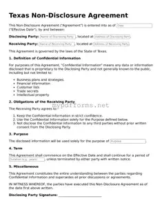 Attorney-Verified  Non-disclosure Agreement Document for Texas