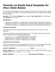 Transfer-on-Death Deed Template