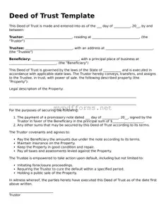 Deed of Trust Template