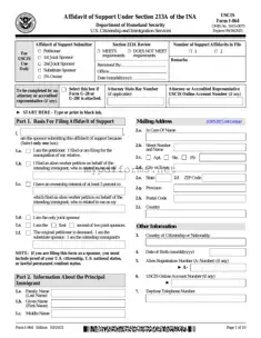 Get USCIS I-864 Form in PDF
