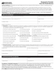 Get Usps Resignation Form in PDF