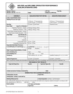 Get Welder Performance Qualification Record Form in PDF