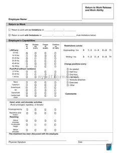 Get Work Release Form in PDF