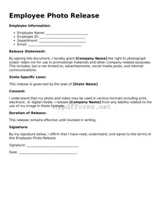 Employee Photo Release Template