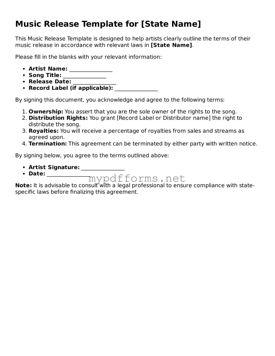 Music Release Template