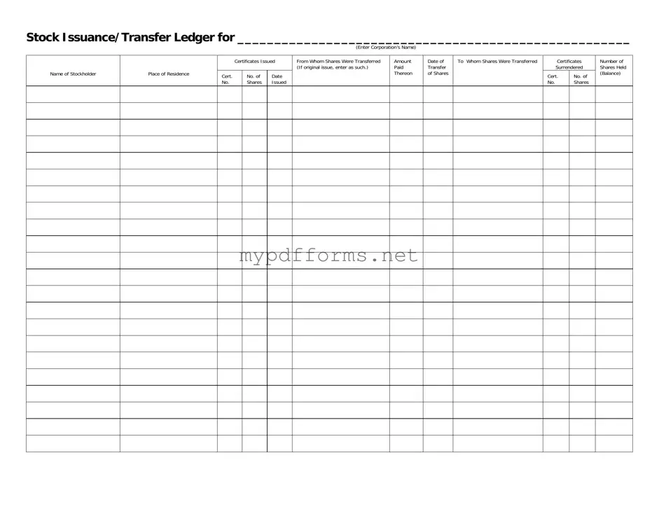 Get Stock Transfer Ledger Form in PDF