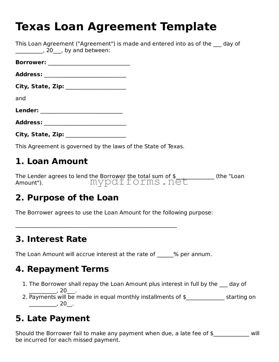 Attorney-Verified  Loan Agreement Document for Texas