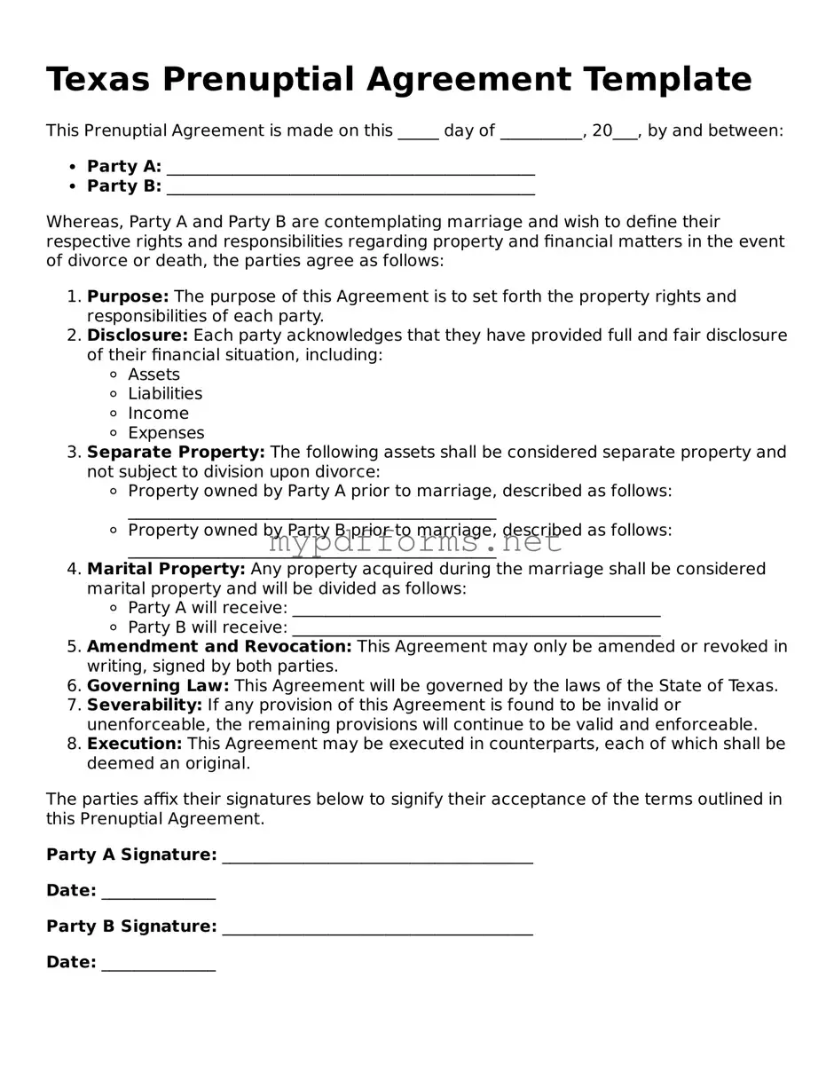 Attorney-Verified  Prenuptial Agreement Document for Texas