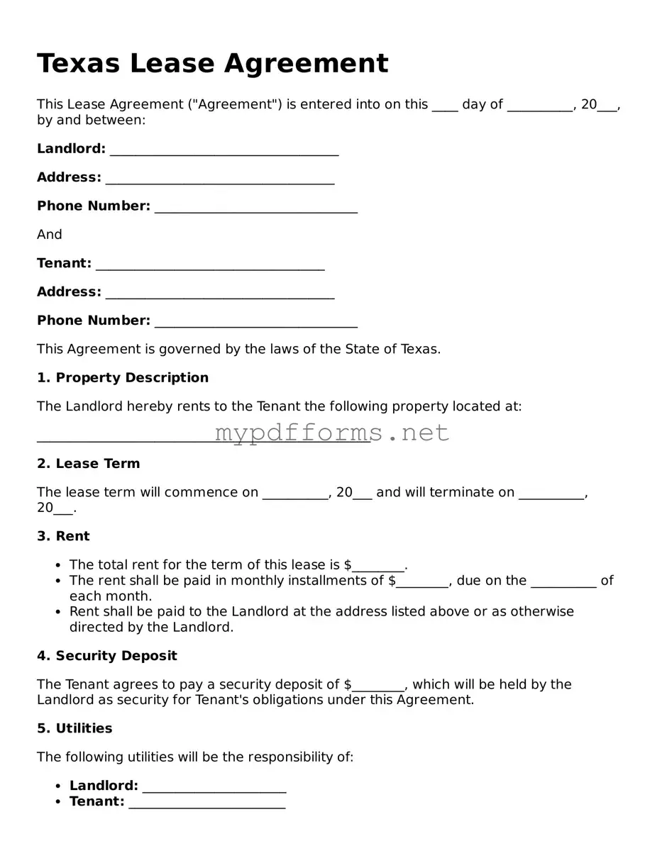 Attorney-Verified  Lease Agreement Document for Texas