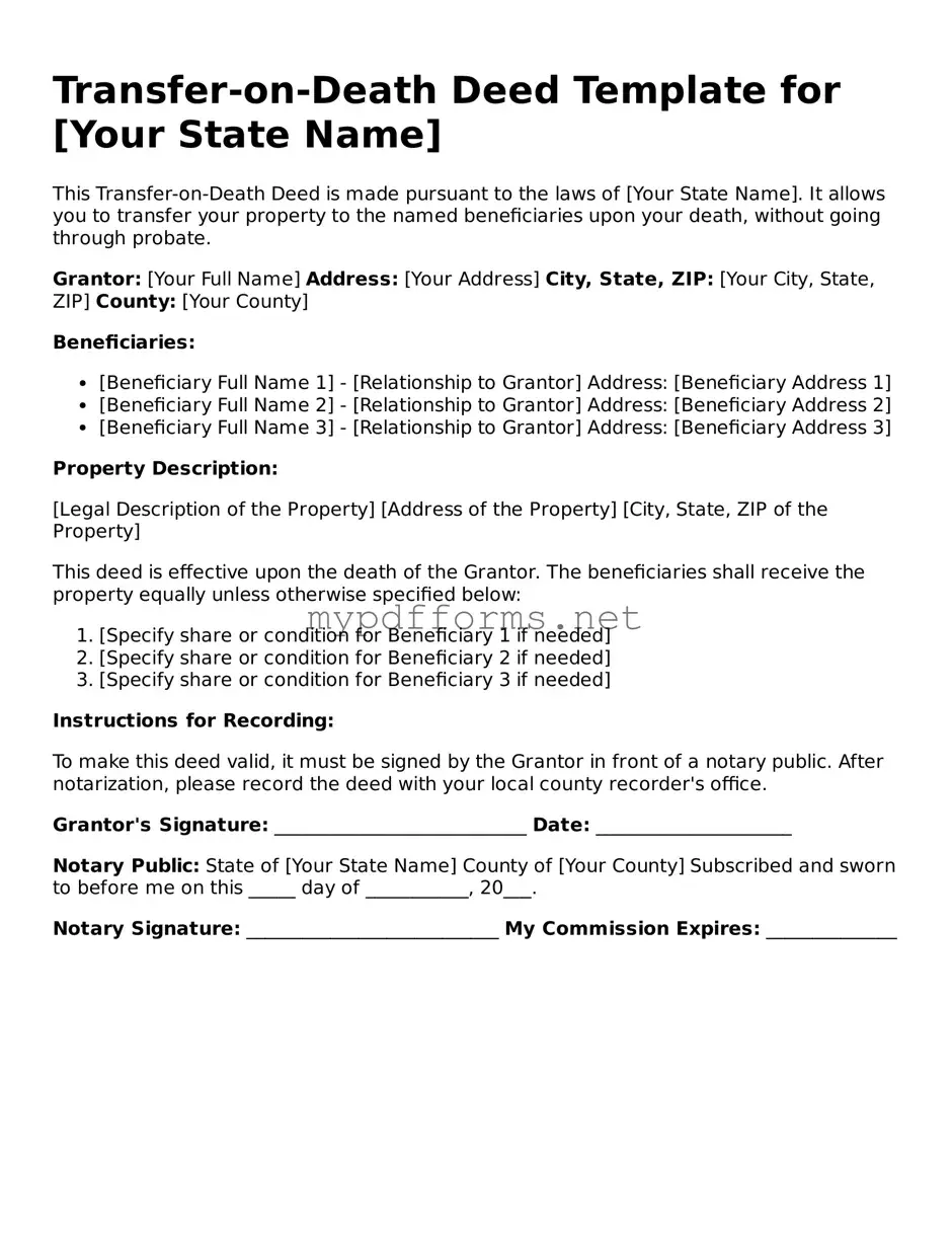Transfer-on-Death Deed Template