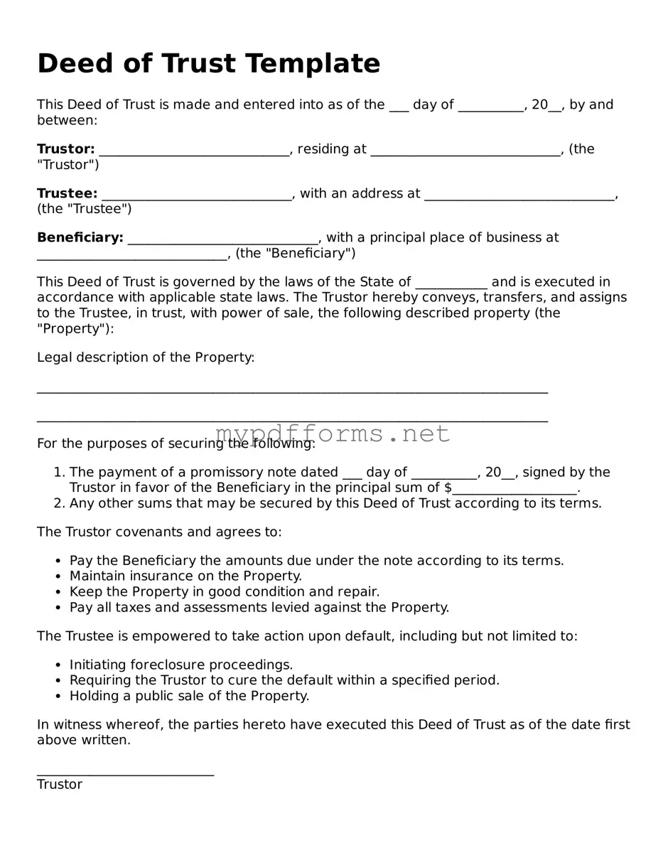 Deed of Trust Template
