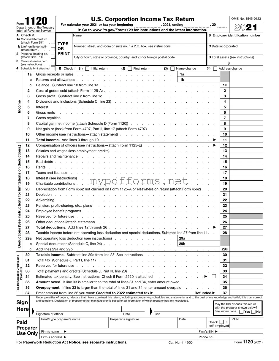 Get IRS 1120 Form in PDF