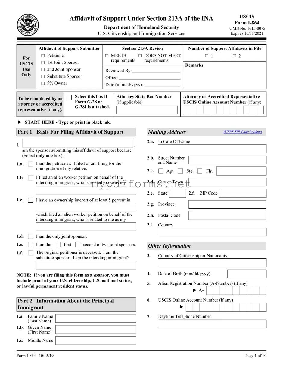 Get USCIS I-864 Form in PDF